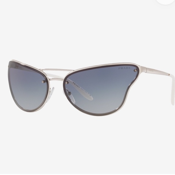 Prada | Catwalk PR 74VS Sunglasses by Prada™. Cat-Eye / Silver, Semi Rimless. - Picture 2 of 11